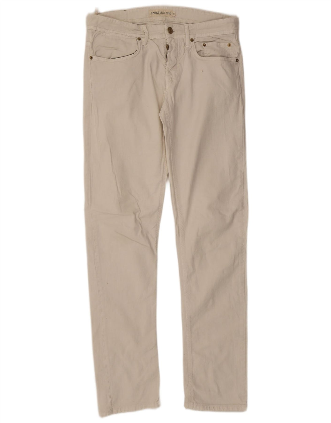 SIVIGLIA Jean Slim Femme W33 L33 Coton Blanc