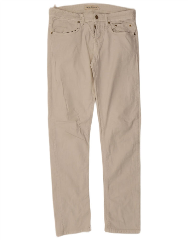 SIVIGLIA Jean Slim Femme W33 L33 Coton Blanc
