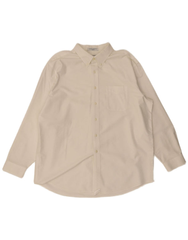 L.L.Bean Chemise coupe ajustée pour homme Taille 17 1/2 XL Coton blanc