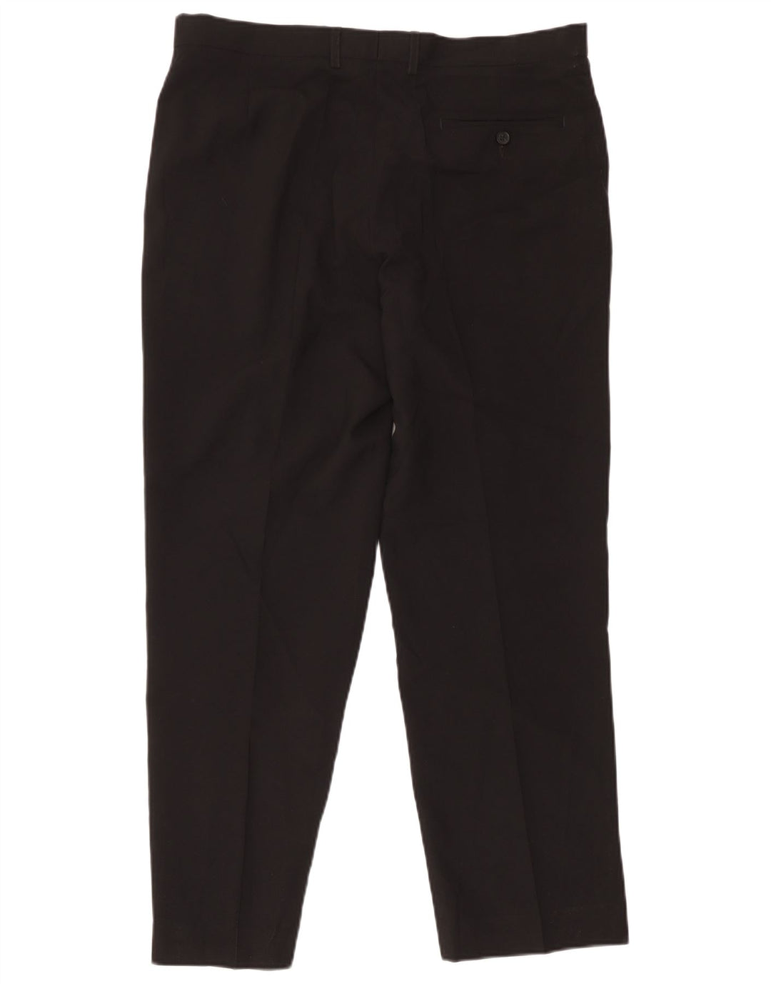 Marks & Spencer Pantalon de Costume Droit Homme W36 L31 Noir Polyester