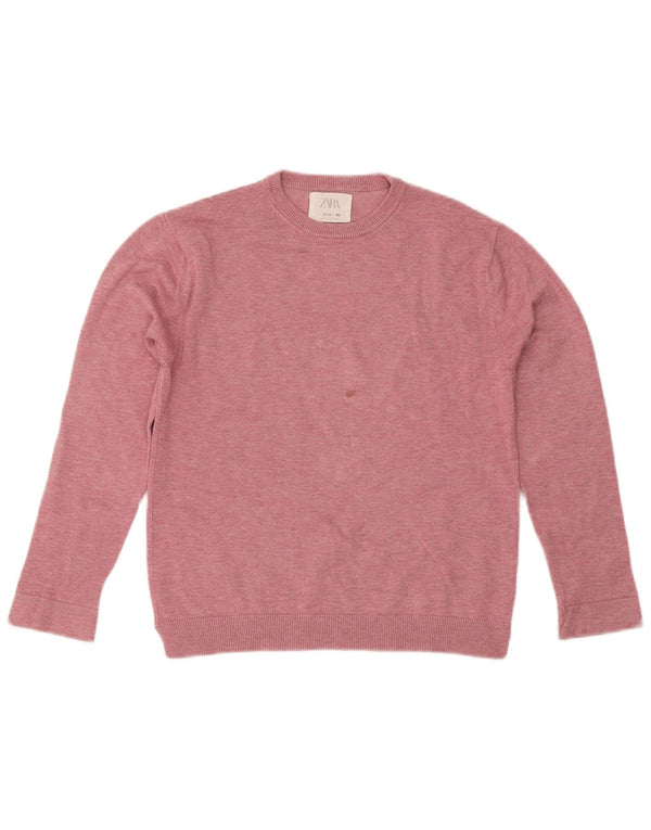 Zara Pull ras du cou fille 11-12 ans Rose Viscose