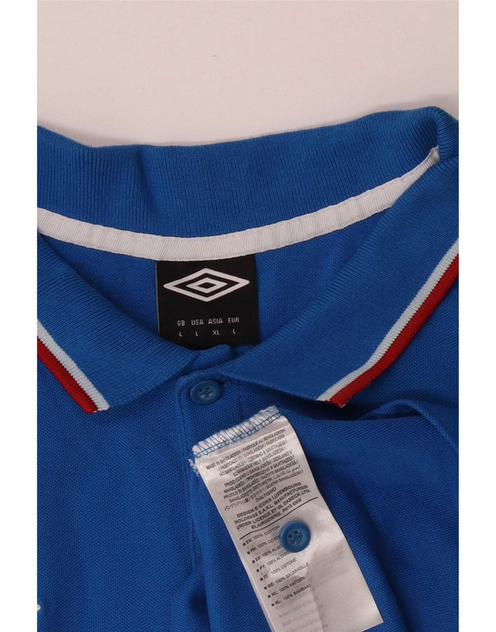 Umbro Polo à manches courtes homme grand bleu coton