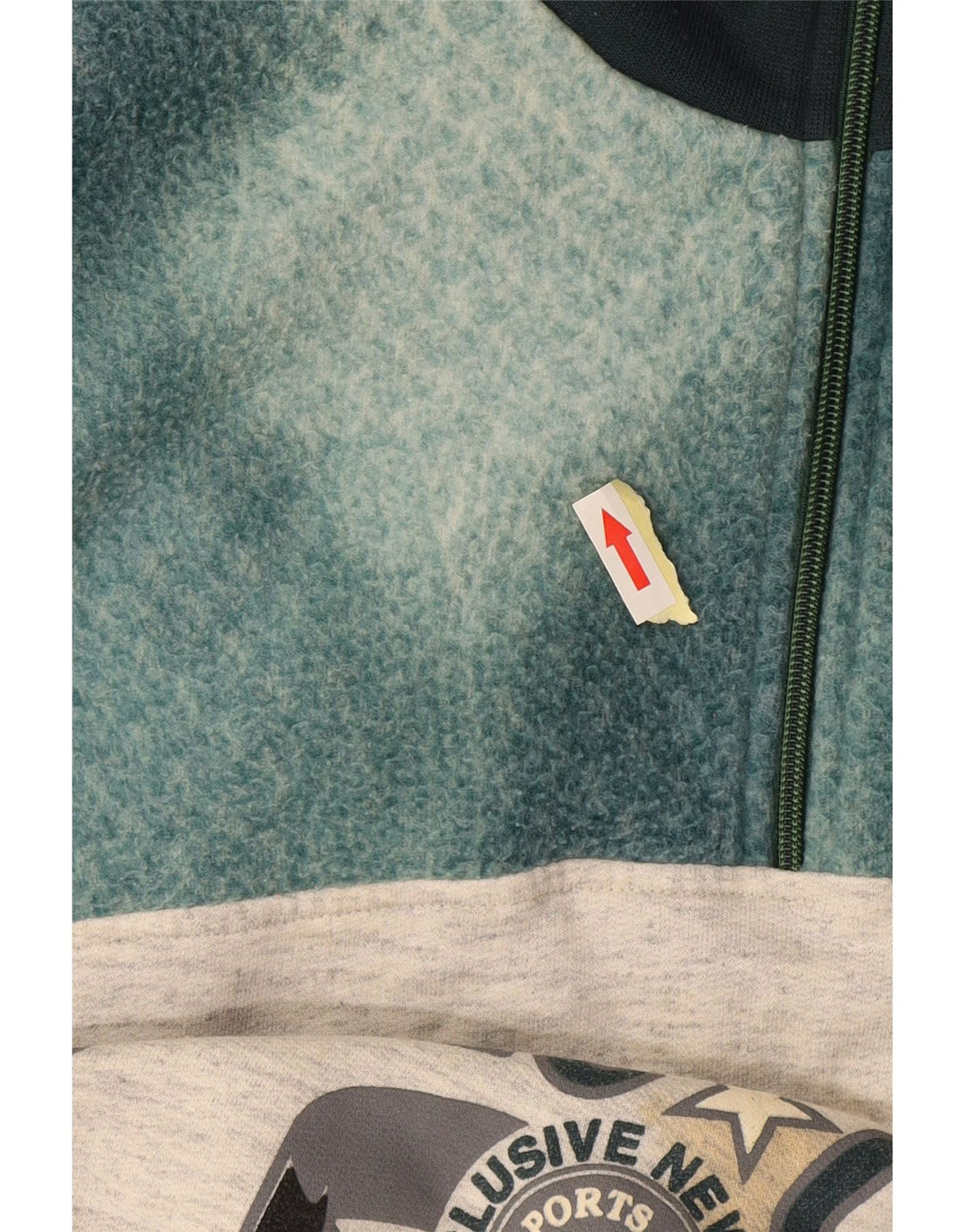 EXTE Sweat-shirt graphique à col zippé pour hommes, grand color block gris