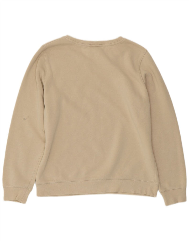 CHAMPION Sweat-shirt graphique pour femme UK 16 Grand coton beige