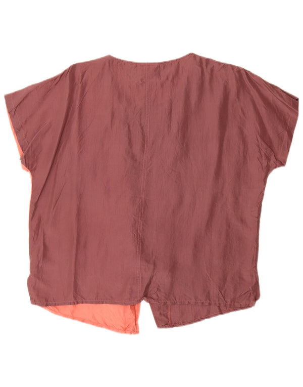 Le Comte Chemisier à manches courtes pour femme UK 18 XL Bordeaux Colourblock