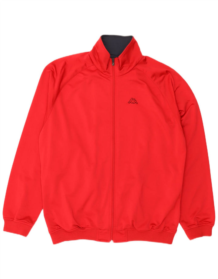 Kappa Veste de survêtement pour homme 2XL Rouge Polyester