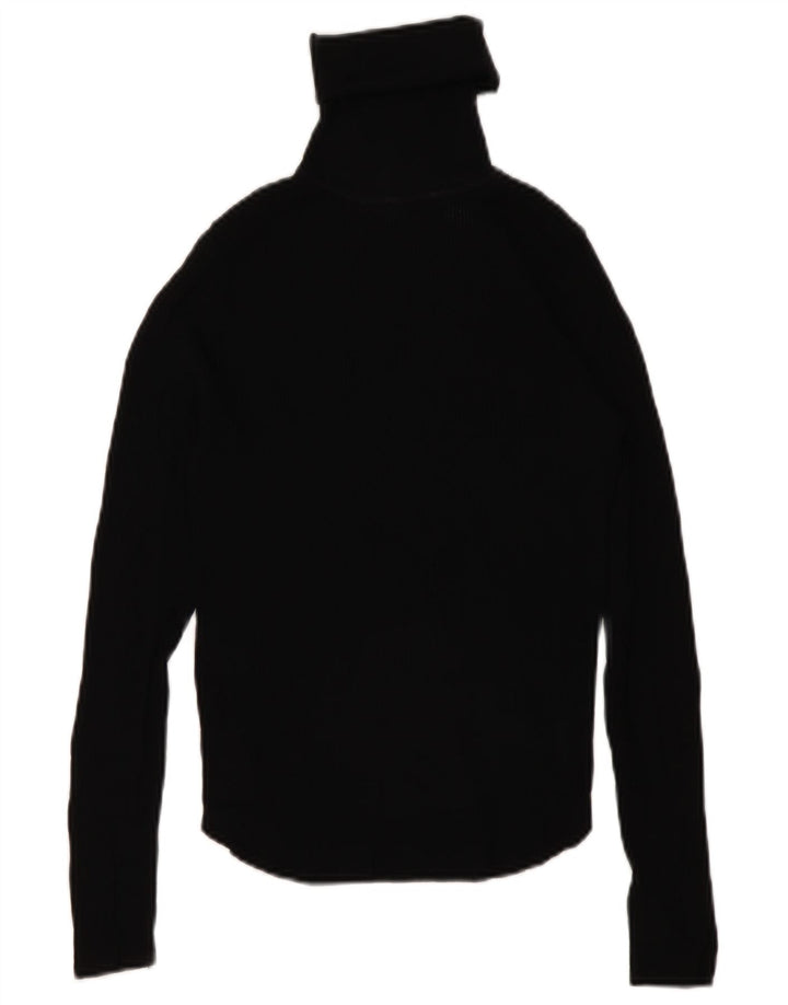 Zara Pull col roulé pour femme UK 8 Small Viscose Noir