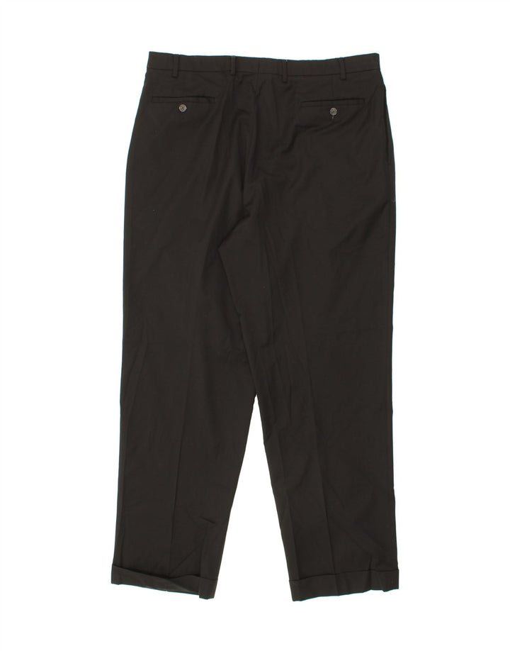 IZOD Mens Pegged Suit Trousers W38 L32 Black Vintage Izod and Second-Hand Izod from Messina Hembry 