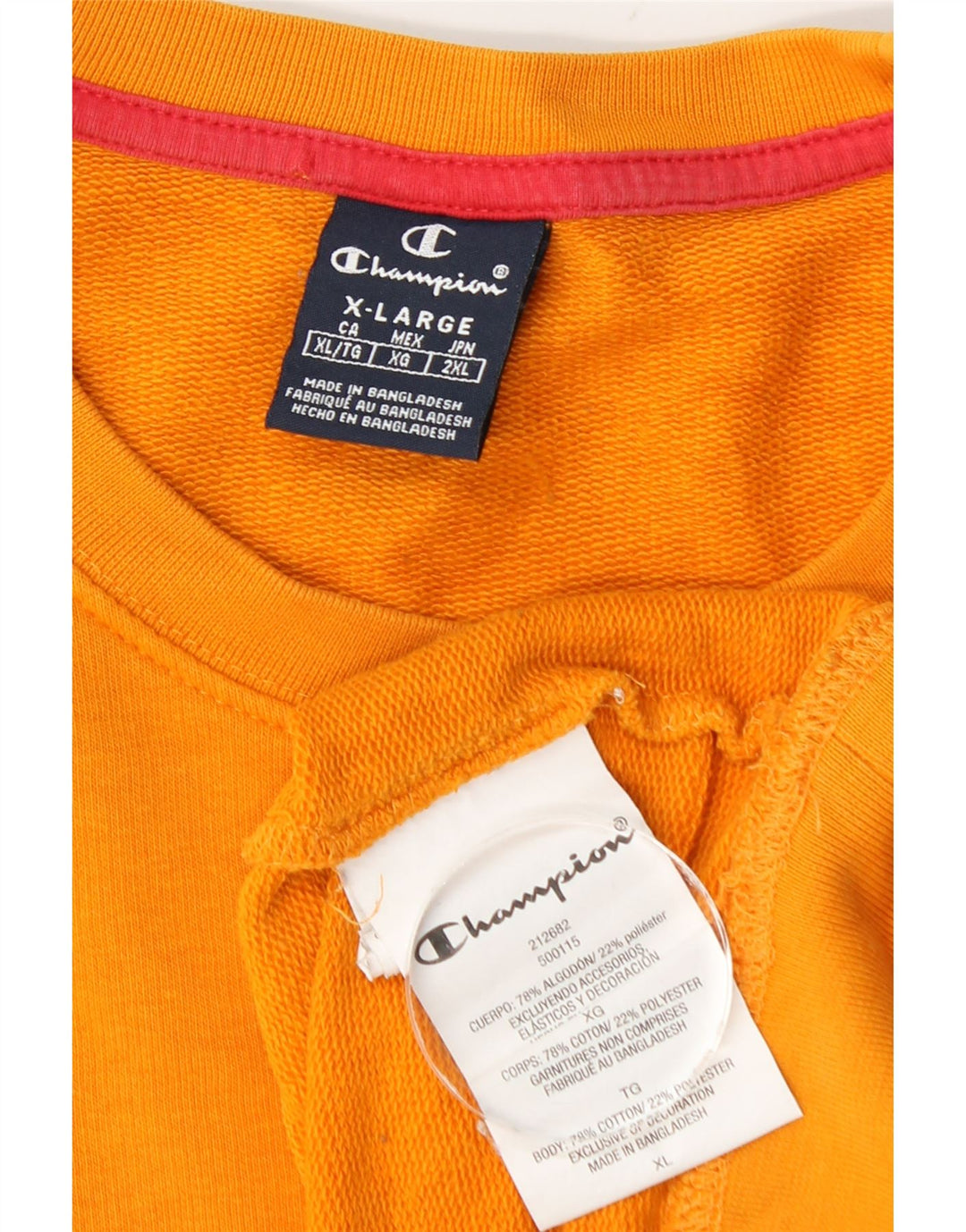 Champion Sweat-shirt graphique pour homme XL Orange Coton