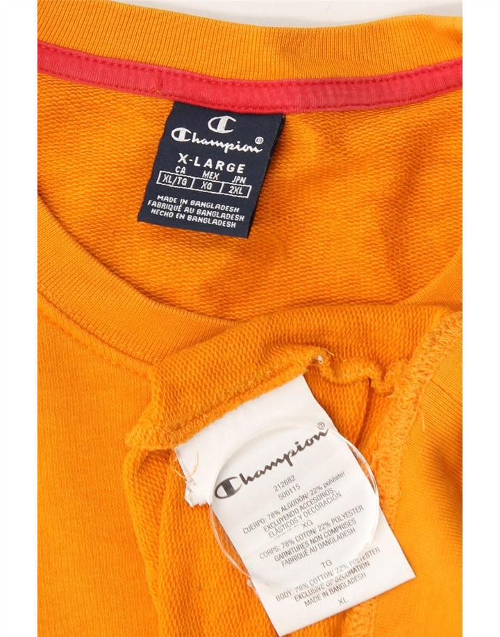 Champion Sweat-shirt graphique pour homme XL Orange Coton