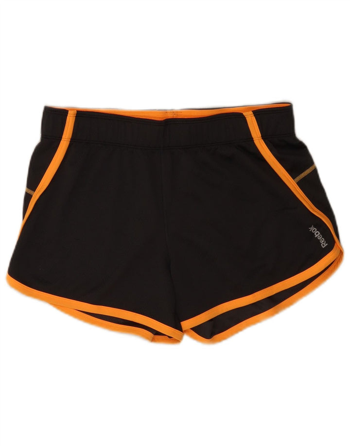 Reebok Short de sport pour femme UK 12 Gris moyen Polyester