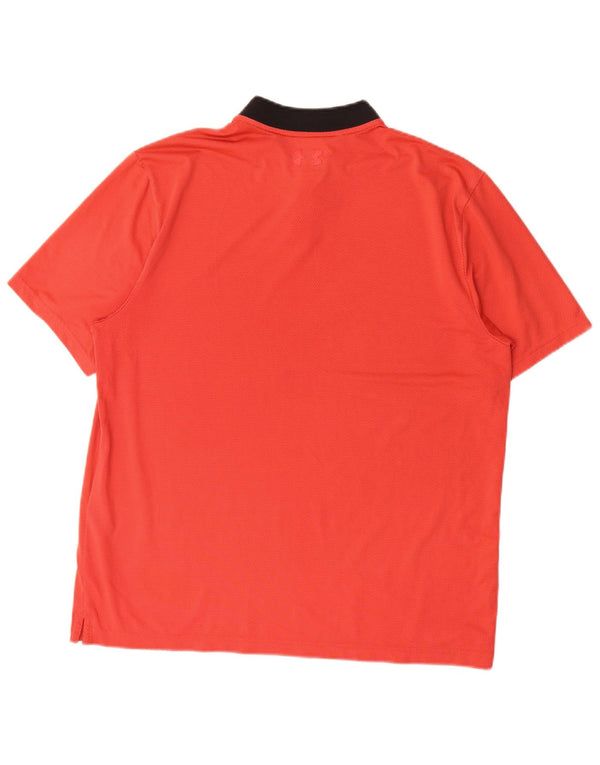 Under Armour Polo Homme Large Rouge Colorblock Polyester