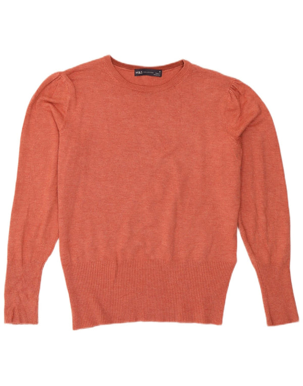 Marks & Spencer Pull ras du cou pour femme UK 10 Petit rose moucheté