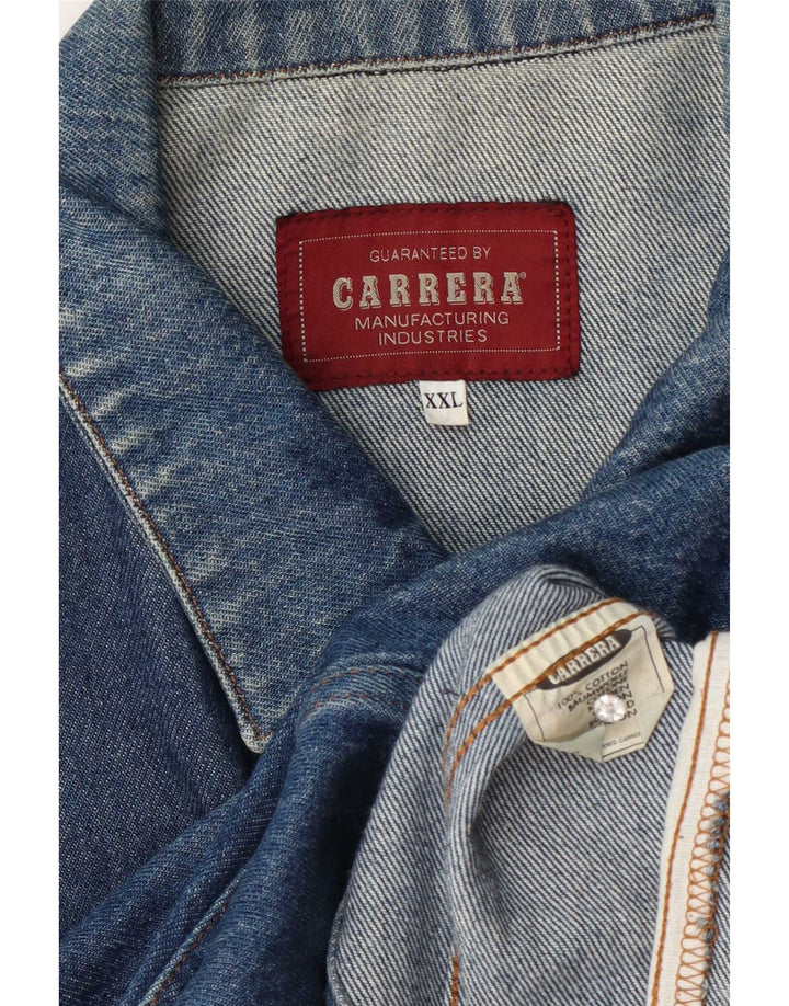 Carrera Veste en Jean Homme UK 44 2XL Bleu Coton