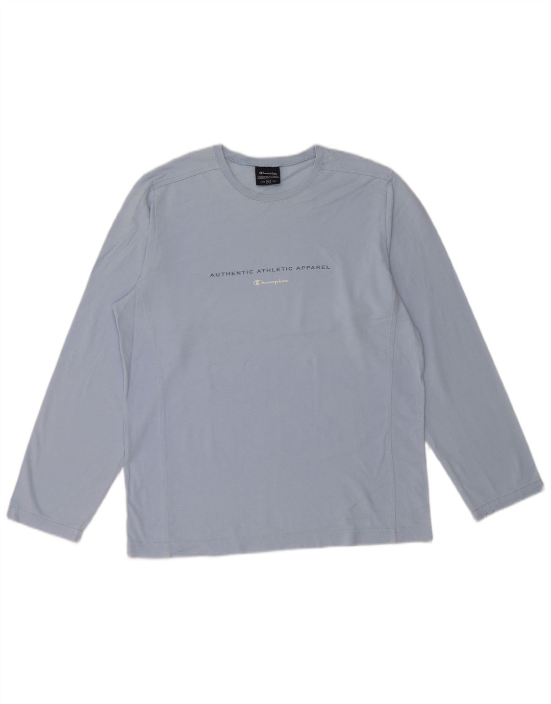 Champion Haut Graphique Femme Manches Longues UK 18 XL Bleu Coton