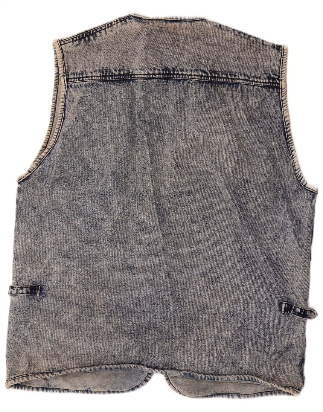 vintage Mens Denim Gilet UK 40 Grand Bleu