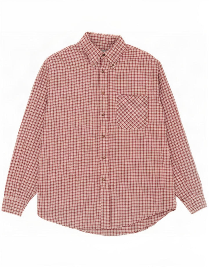 Chemise en flanelle homme vintage XL carreaux bordeaux