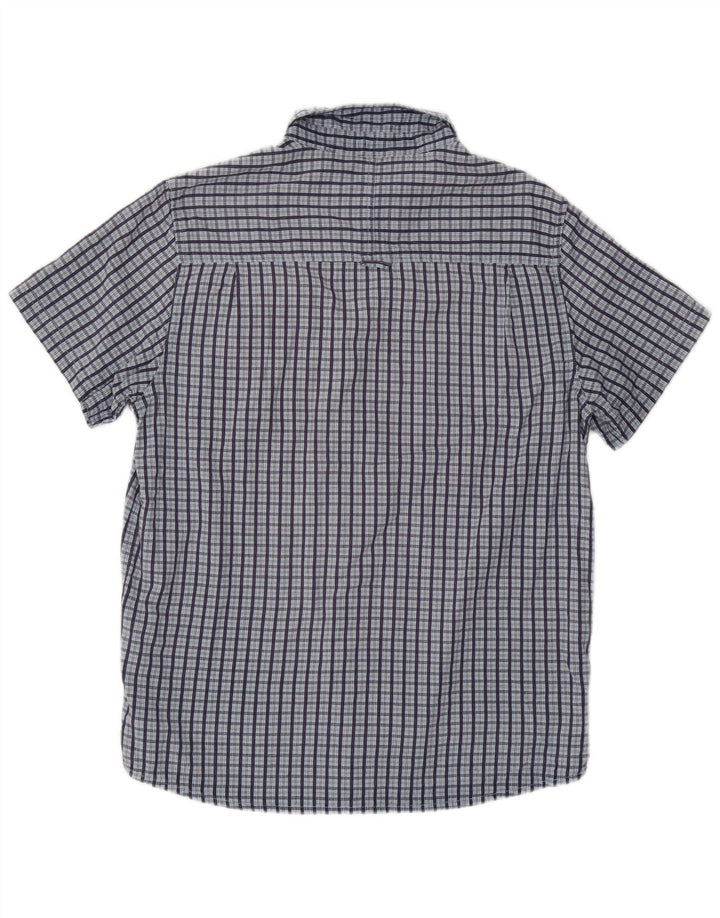 Mountain Warehouse Chemise à manches courtes pour homme à carreaux bleus