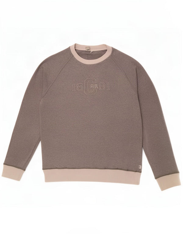 Cerruti 1881 Sweat-shirt graphique pour homme Large Gris Colorblock