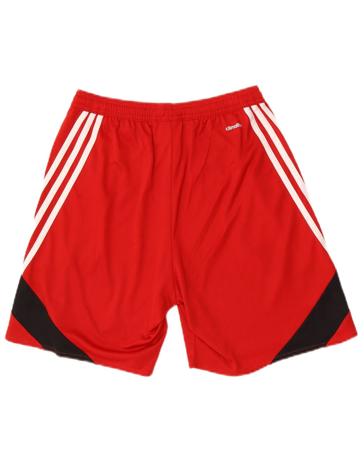 Adidas Short de sport Climalite pour homme Petit Rouge Polyester Colorblock