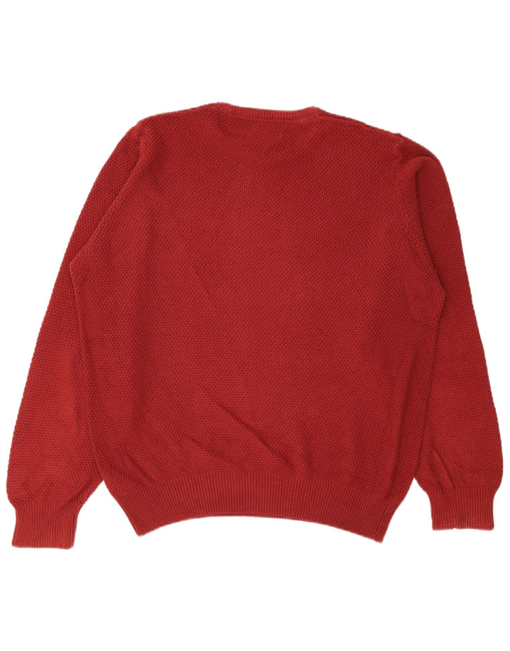 Marks & Spencer Pull à col rond coupe ajustée homme bordeaux moyen