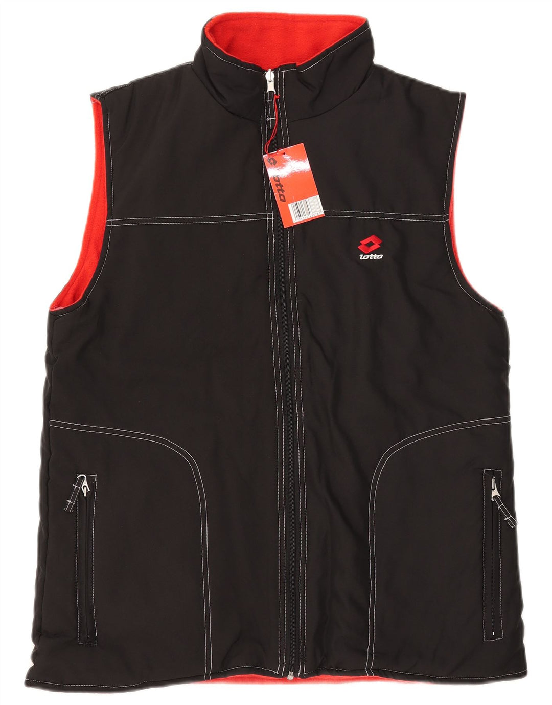 Lotto Gilet réversible pour homme UK 40 Large Noir Polyester