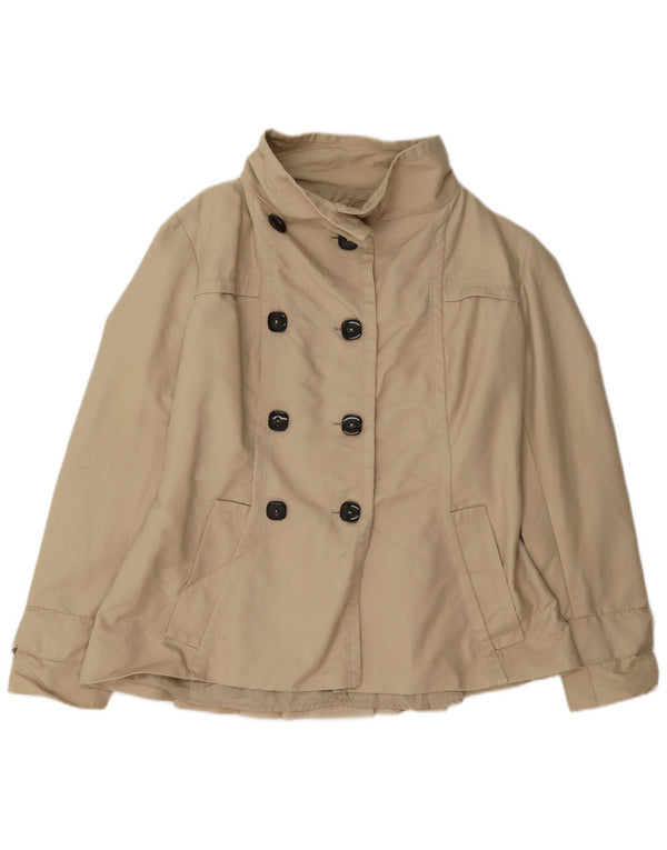 Zara Trench court à double boutonnage pour femme UK 18 XL Beige