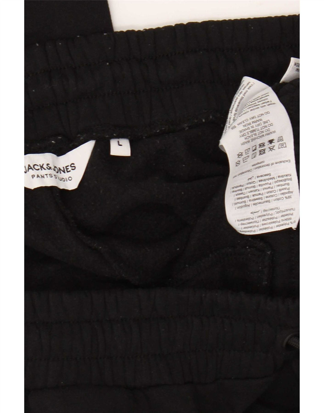 Jack & Jones Pantalon de Survêtement Homme Joggers Large Noir Polyester