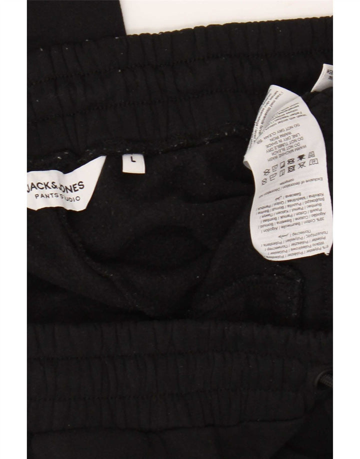 Jack & Jones Pantalon de Survêtement Homme Joggers Large Noir Polyester