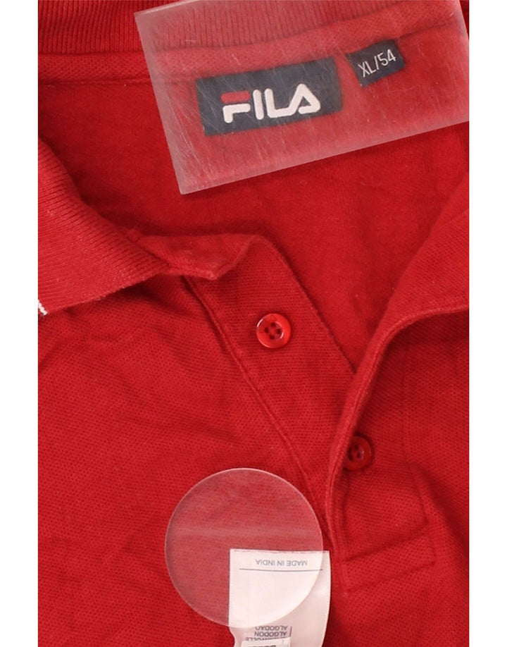 FILA Mens Polo Shirt IT 54 XL Red Cotton Vintage Fila and Second-Hand Fila from Messina Hembry 