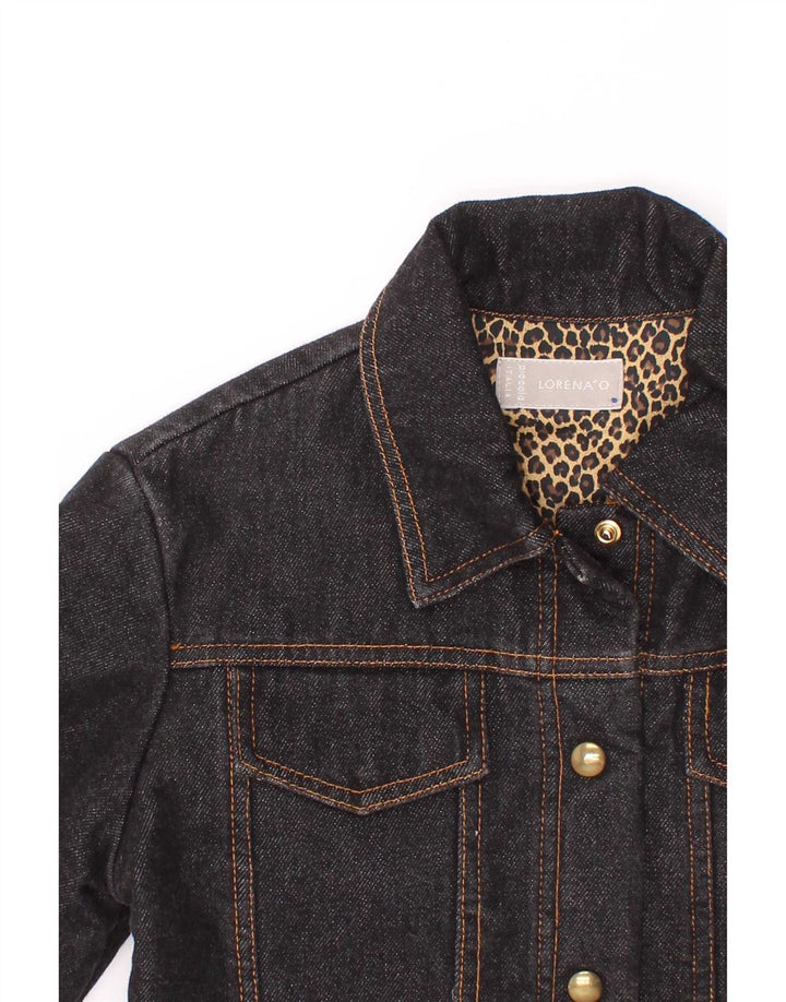 Lorena'O Veste en jean fille 8-9 ans Gris Coton