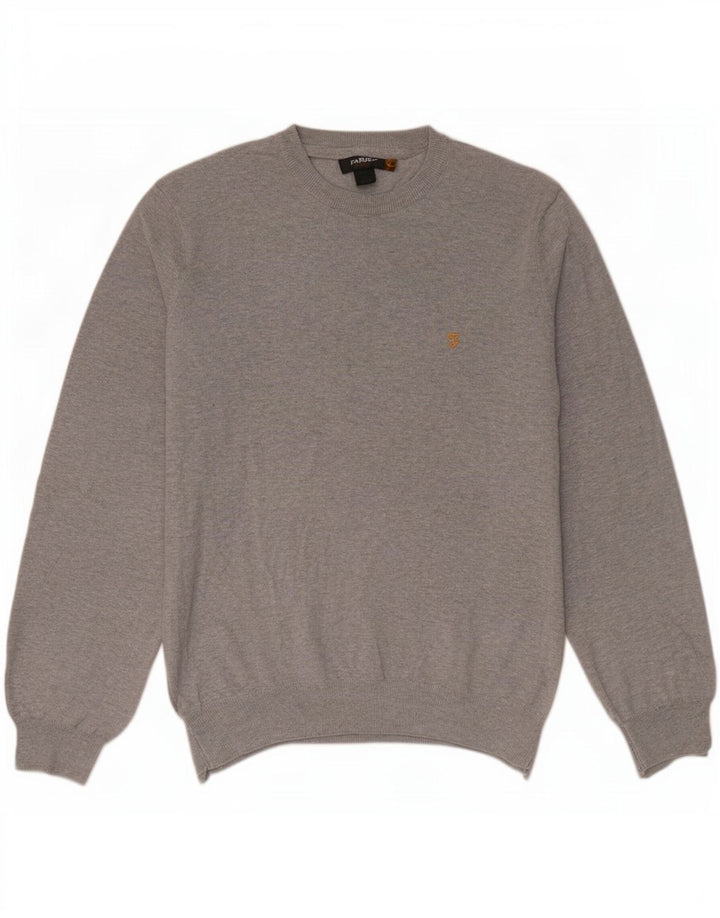 Farah Pull Col Rond Homme Gris Moyen