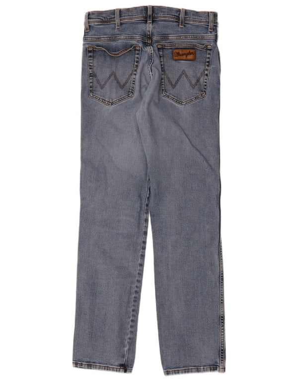 Wrangler Mens Texas Straight Jeans W33 L32 Blue Cotton
