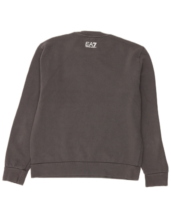 Emporio Armani Sweat-Shirt Graphique Homme Gris Moyen Coton