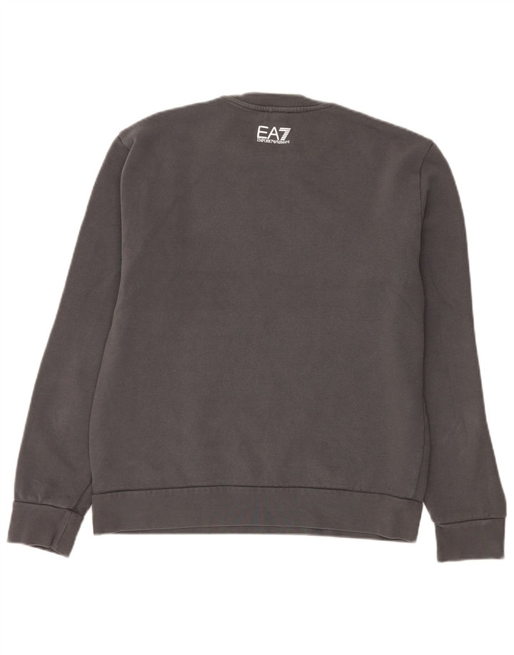 Emporio Armani Sweat-Shirt Graphique Homme Gris Moyen Coton
