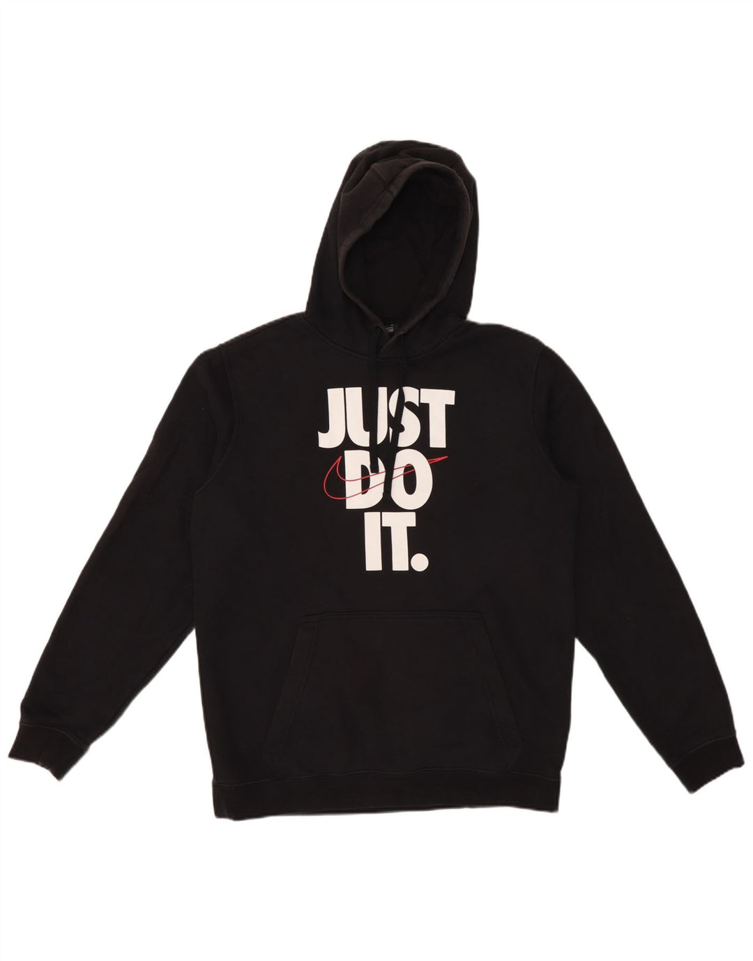 Nike Pull à capuche graphique en coton noir moyen pour homme