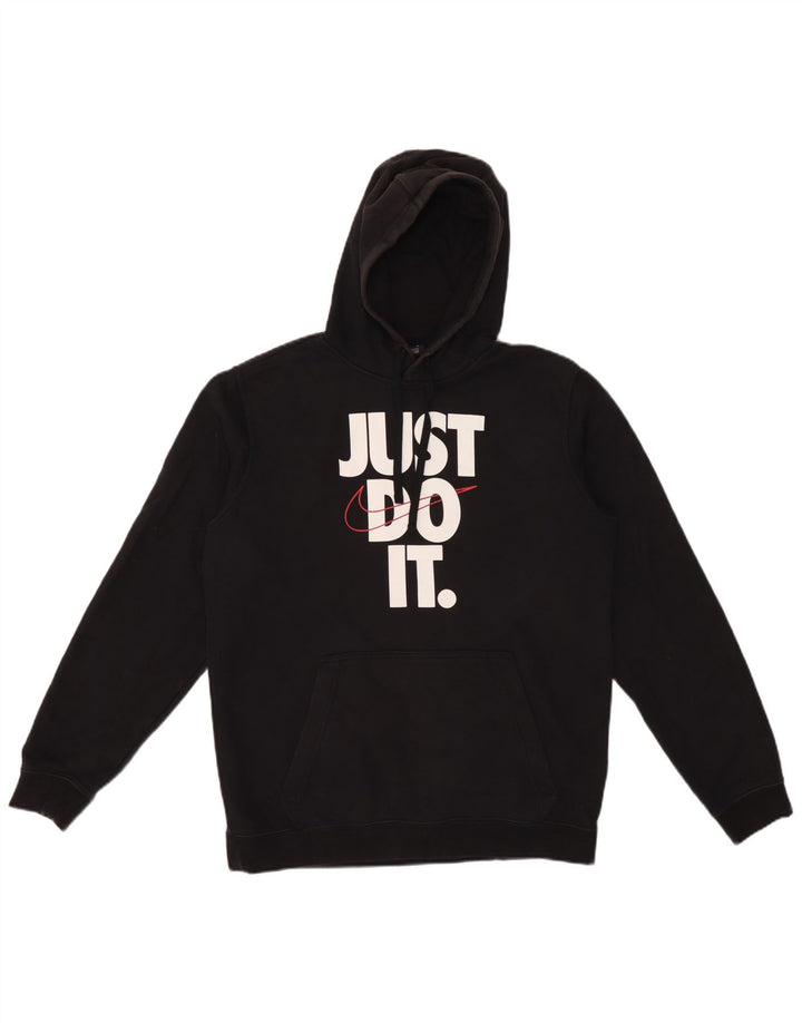 Nike Pull à capuche graphique en coton noir moyen pour homme