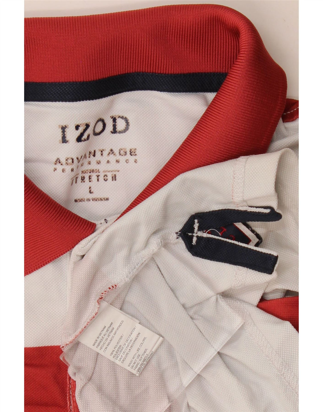 IZOD Polo Homme Grand Rouge Colorblock Polyester