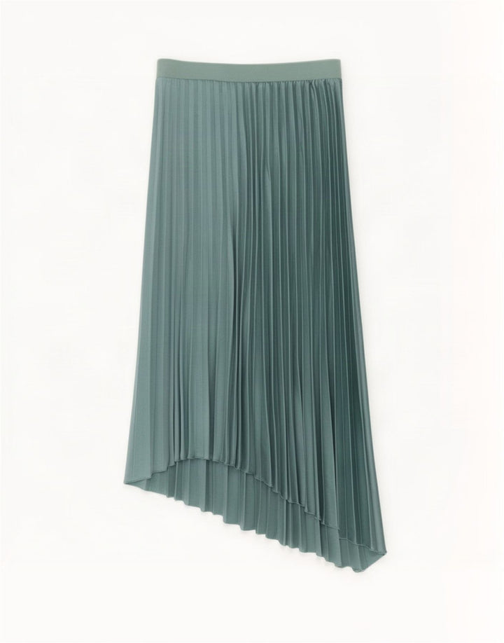 Jupe Plissée Asymétrique Zara Femme Medium W28 Vert Polyester