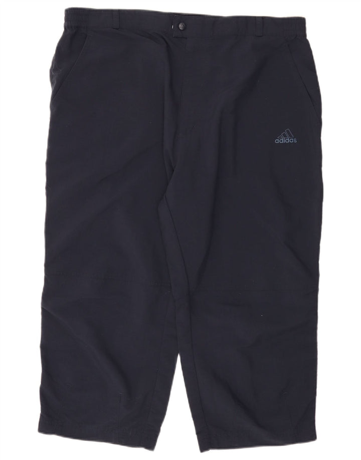 ADIDAS Pantalon Capri Droit Homme W40 L21 Bleu Marine Polyamide