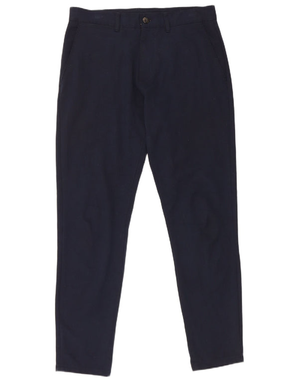 Zara Mens Slim Chino Trousers EU 40 Medium W31 L29 Navy Blue