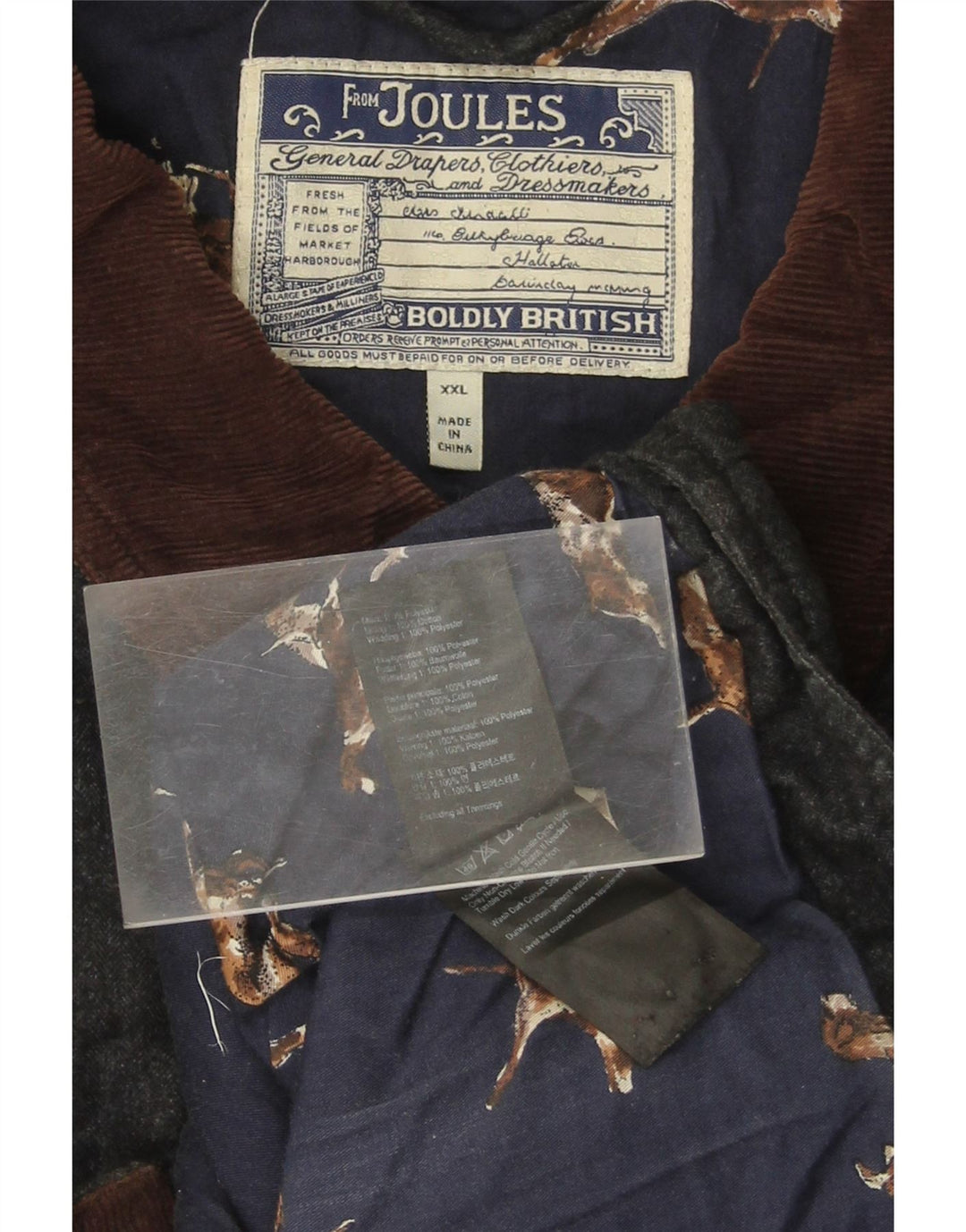 JOULES Veste matelassée homme UK 44 2XL Bleu Marine Polyester