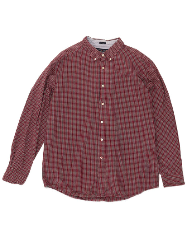 Tommy Hilfiger Chemise coupe classique XL en coton vichy bordeaux pour homme