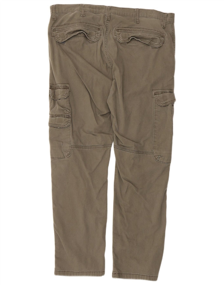 Wrangler Pantalon cargo fuselé régulier pour homme W36 L30 en coton vert