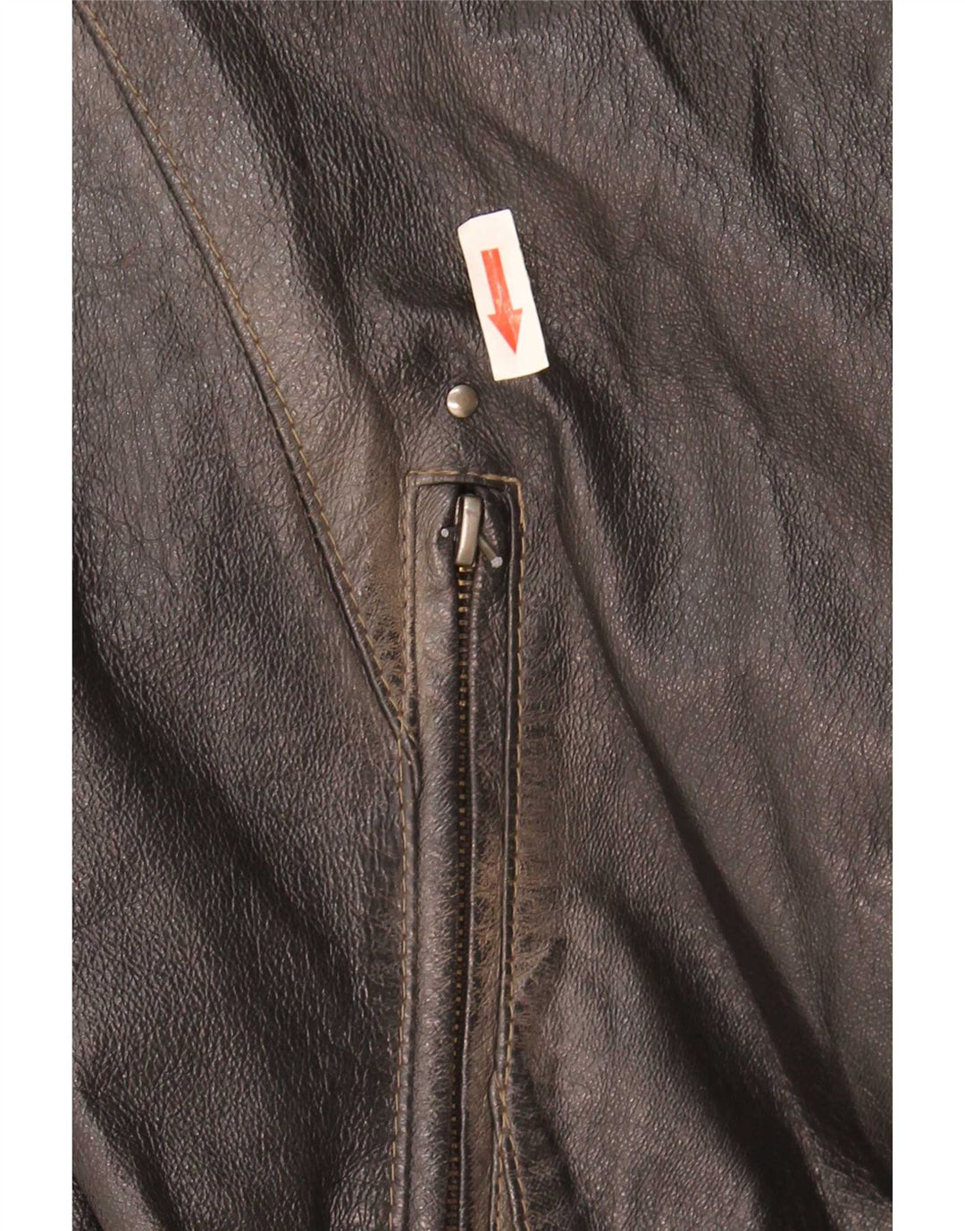 veste en cuir militaire vintage pour hommes IT 56 3XL Marron