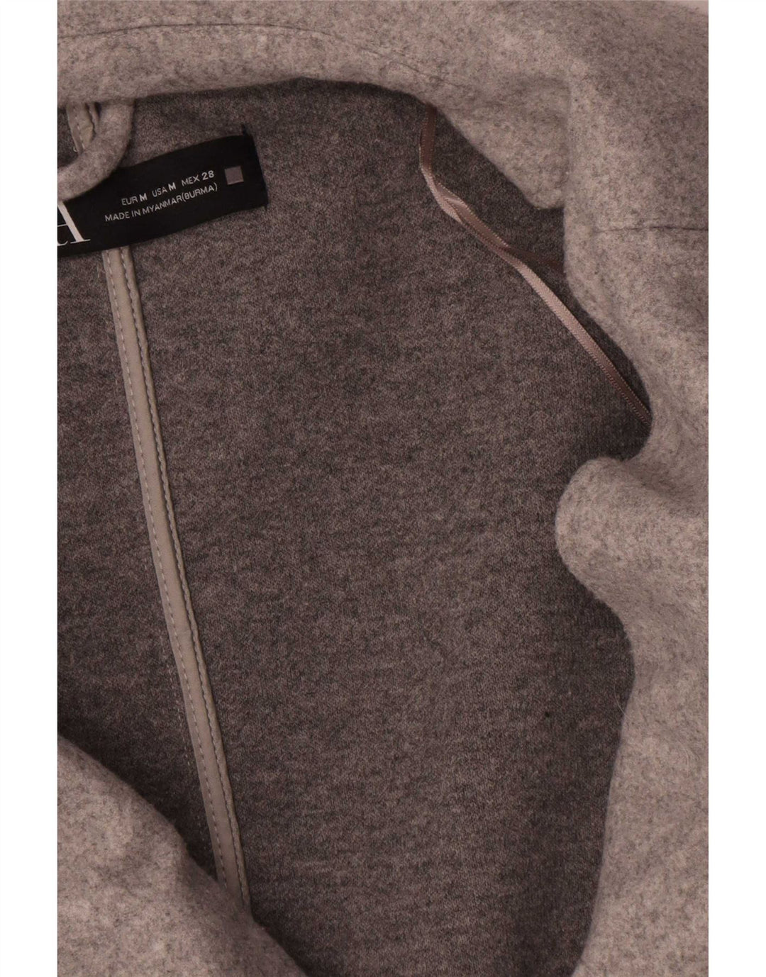 Veste Blazer Femme Zara UK 44 Gris Moyen Polyester
