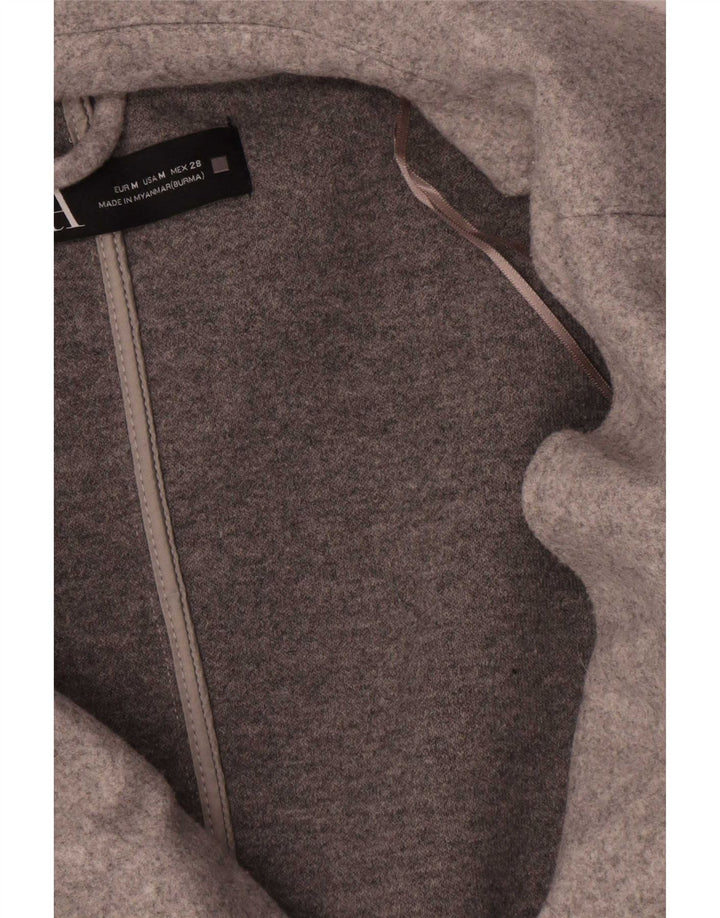 Veste Blazer Femme Zara UK 44 Gris Moyen Polyester