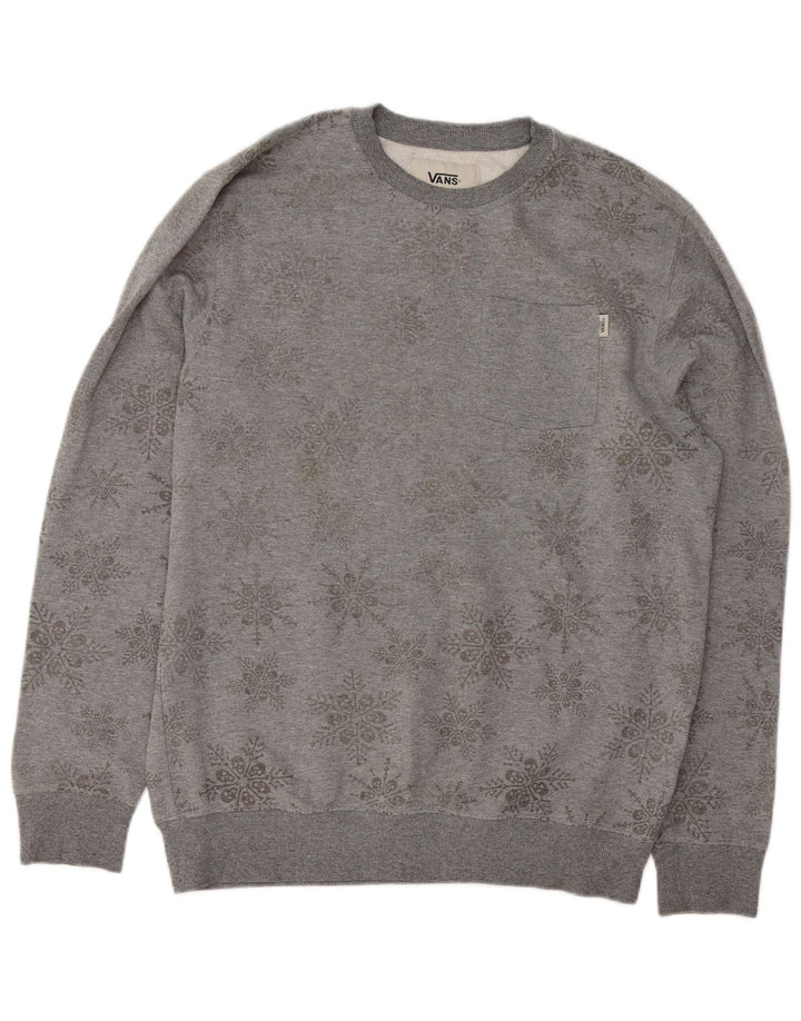 Vans Sweat-shirt en coton à fleurs gris moyen pour homme