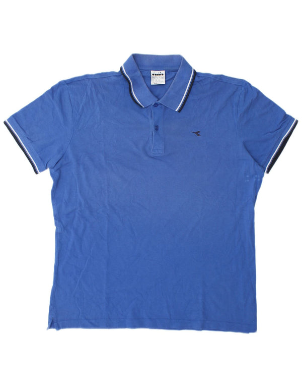 Diadora Polo Homme XL Bleu Coton