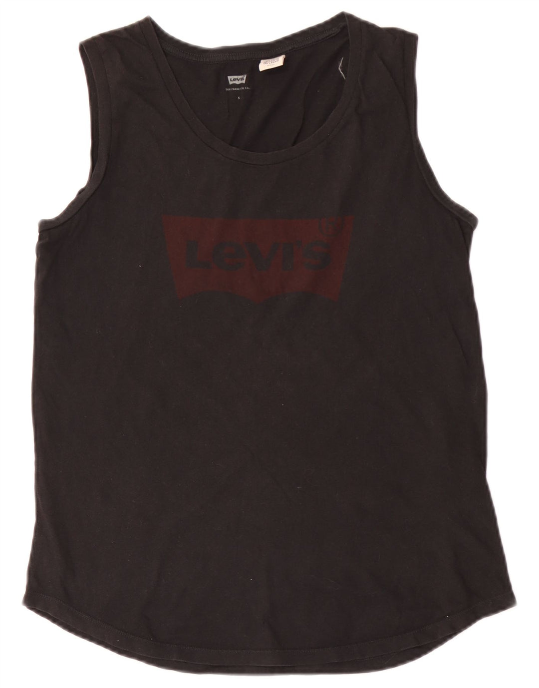 Levi's Débardeur Graphique Femme UK 10 Small Noir Coton